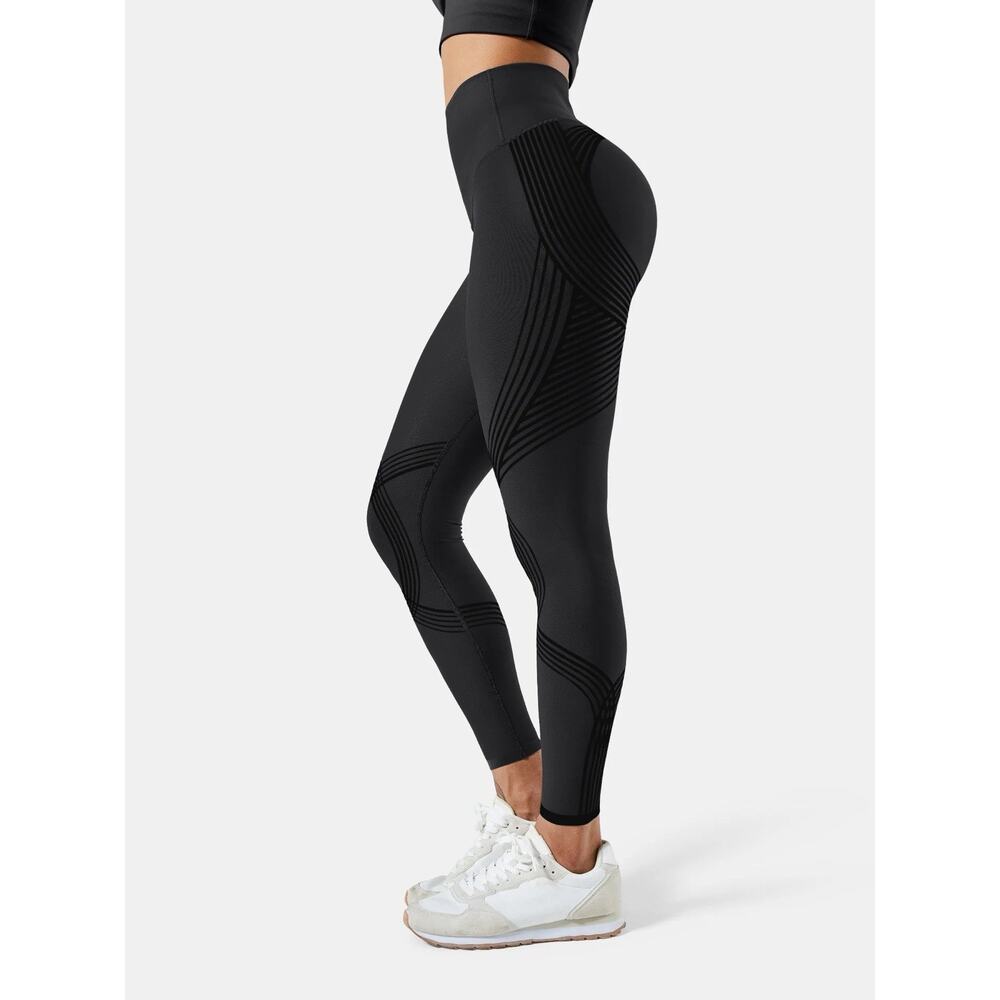 Fanka Body Sculpt Full Length Reversible Black Compression Leggings Womens M?
